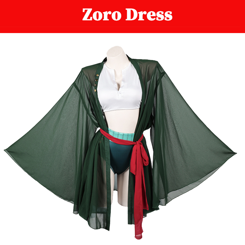 Anime Zoro Cosplay Female - Kostium Piratki Roronoa Zoro dla Kobiet,