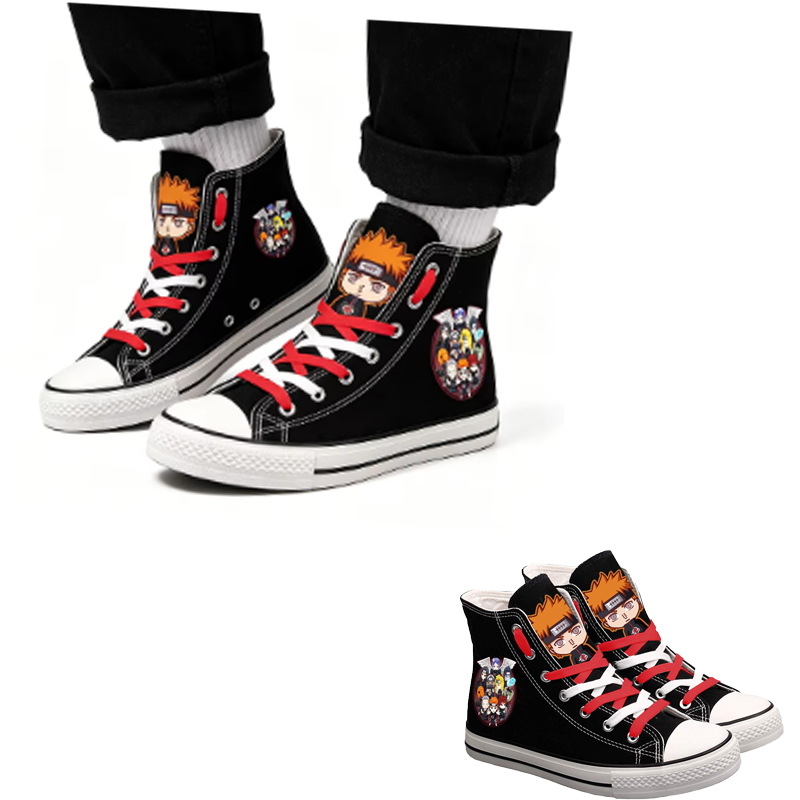 Anime Cosplay Ideas For Women - Buty płócienne Naruto Uzumaki, wysokie, męskie