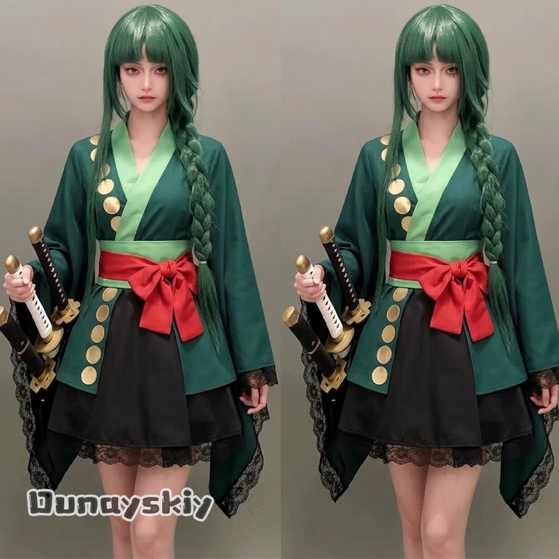 Anime Zoro Cosplay Female - Kostium Cosplay Anime Roronoa Zoro Japońskie