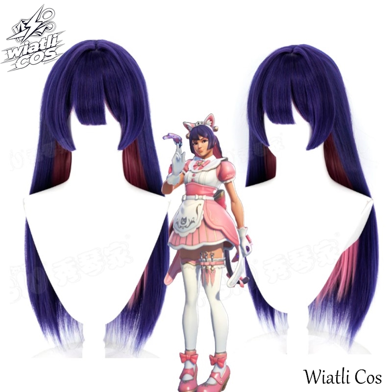 Cosplay Anime Pink Hair - Overwatch 2 Cosplay OW Kiriko Różowa