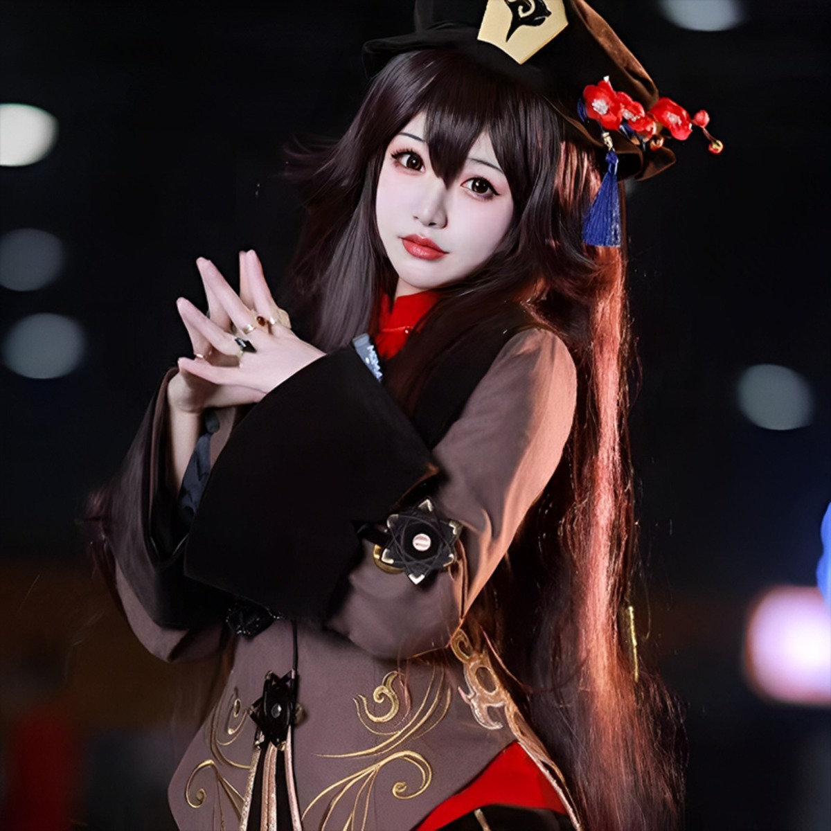 Cosplay Duo Anime - Peruka do cosplayu Hu Tao z