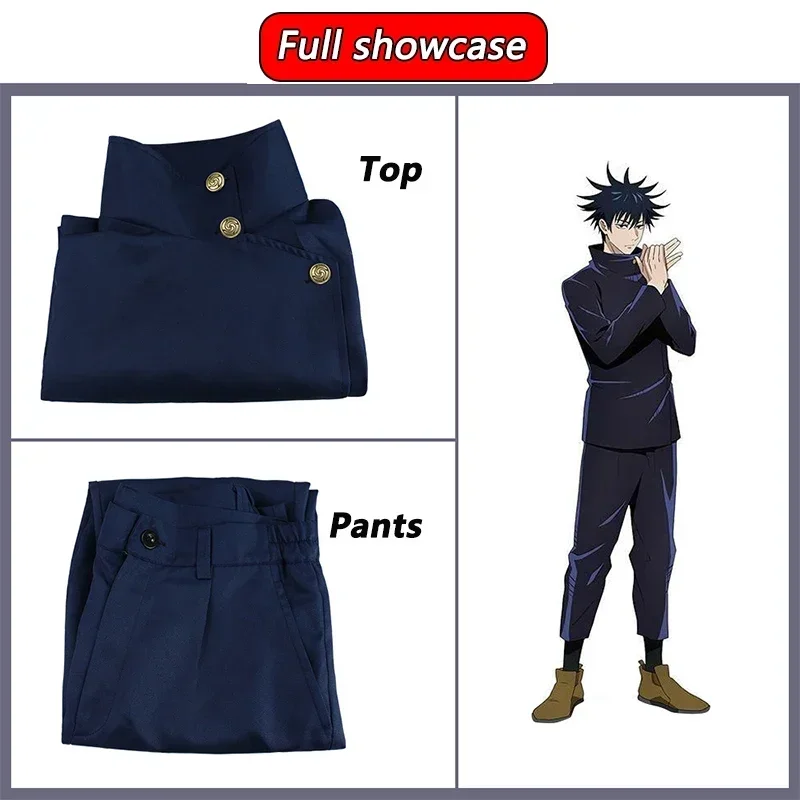 Jujutsu Kaisen Uniform - Peruka do cosplayu Fushiguro Megumi, strój
