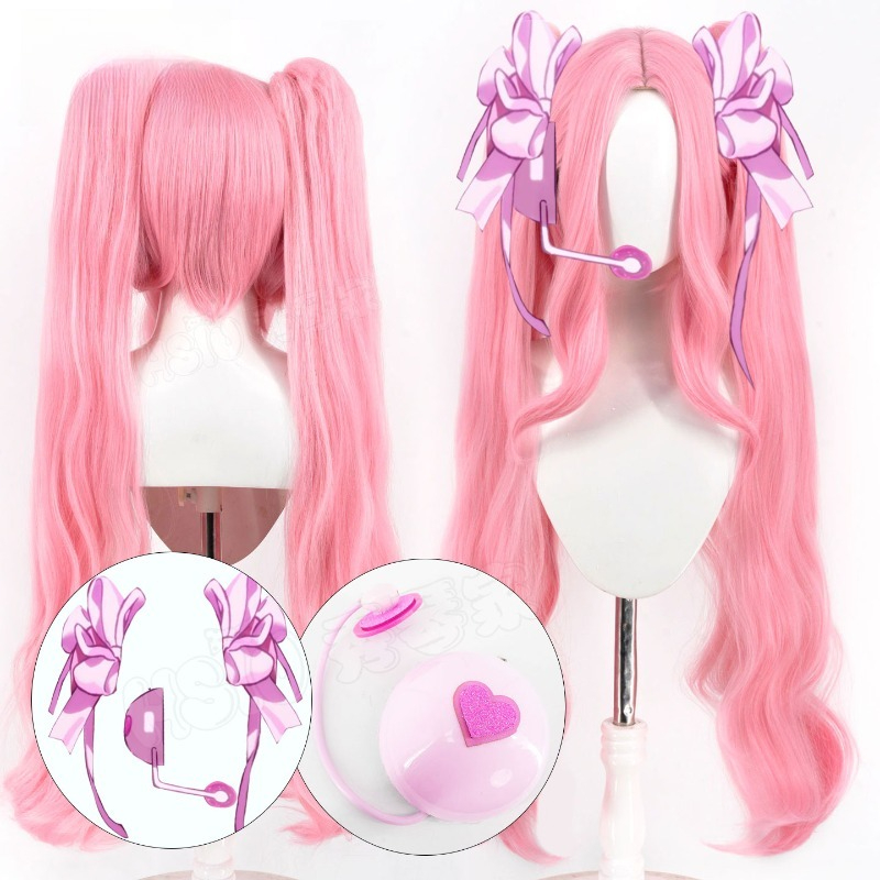 Cosplay Anime Pink Hair - Peruka Cosplay Mizi, Stylizowana na Obcego/Zombie,