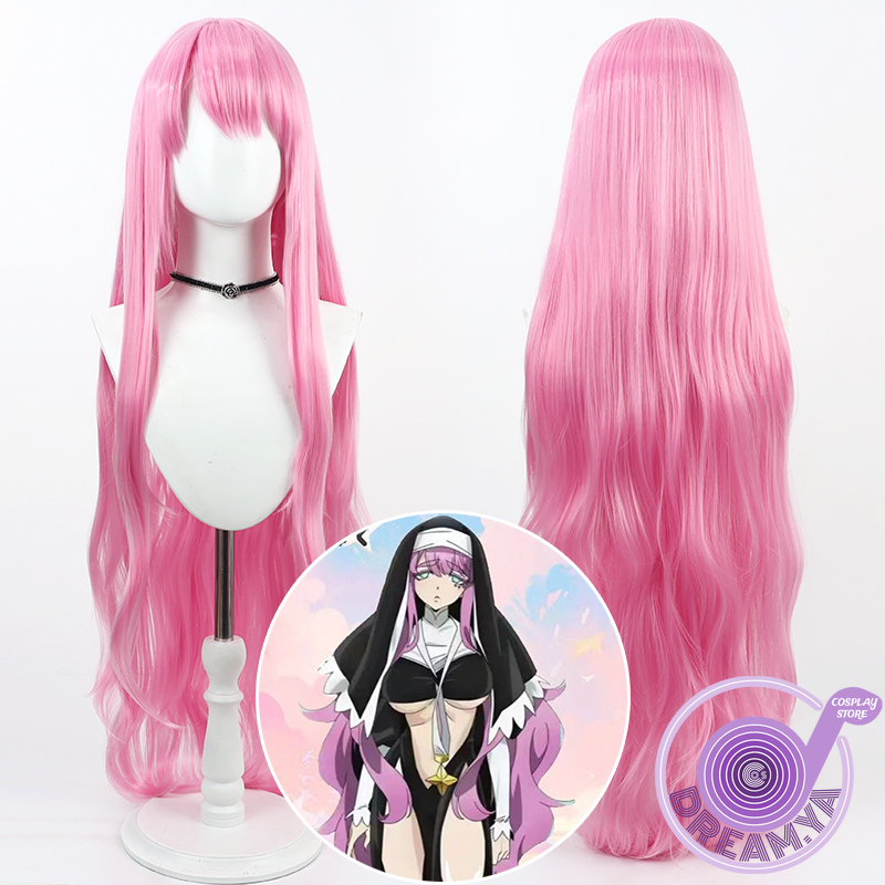 Cosplay Anime Pink Hair - Peruka do cosplayu Siostry Gigant, Mahou