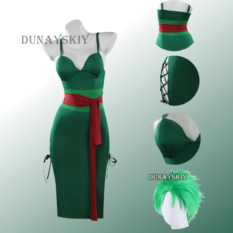 Kostium Cosplay Anime Roronoa  – Anime Zoro Cosplay Female recenzja i cena