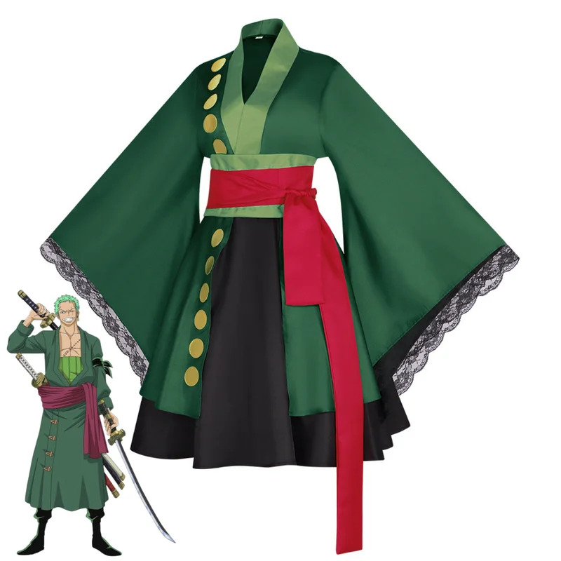 Kostium Cosplay Anime Roronoa  – Anime Zoro Cosplay Female recenzja i cena