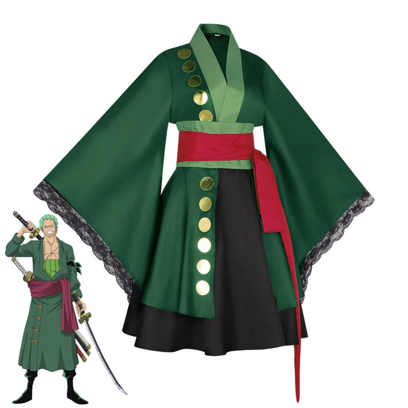 Kostium Cosplay Anime Roronoa  – Anime Zoro Cosplay Female recenzja i cena