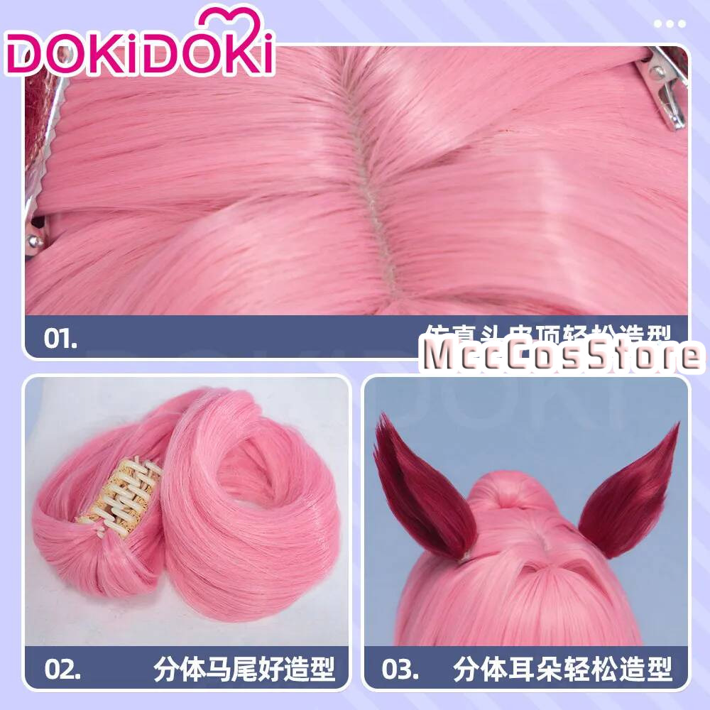 Peruka do cosplayu Umamusume H – Cosplay Anime Pink Hair recenzja i cena